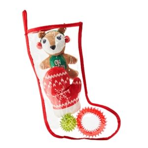 More and Merrier Prestuffed Stocking Dog Toy, Medium